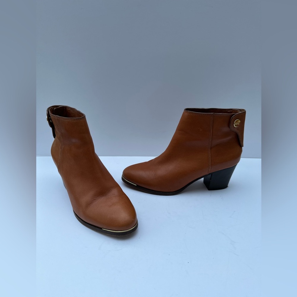 Coach Brown Leather Heeled Booties